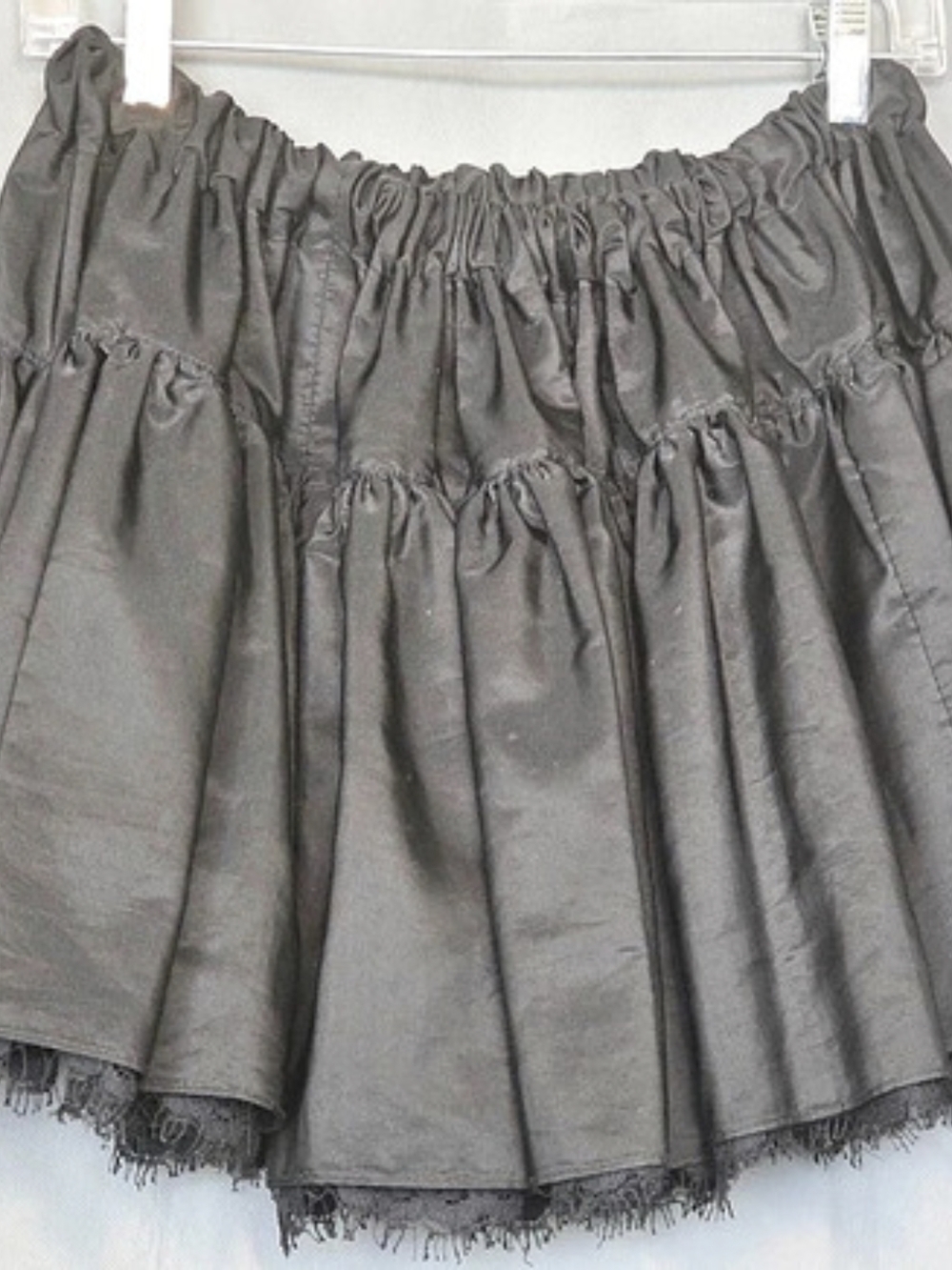 Vinrage Black Lace Trim Mini Skirt